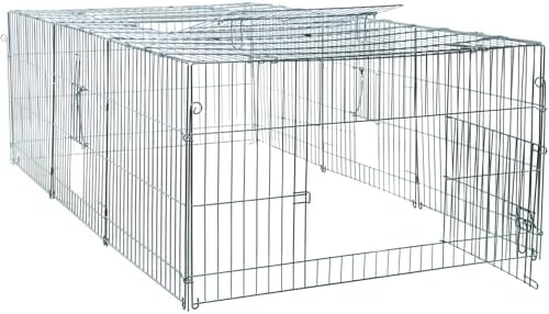 Trixie Rabbit Cage - 34 cu. ft., Outdoor Pen Extends Rabbit Hutch and Chicken Coops, Ideal for Small Animals, Bunny, Guinea Pigs, Chickens