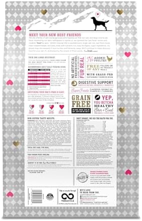 I and love and you Nude Super Food Dry Dog Food - Salmon + Whitefish - Prebiotic + Probiotic, Grain Free, Real Meat, No Fillers, 5lb Bag