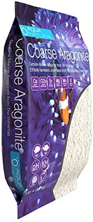 AquaNatural Coarse Aragonite 20lb for Reef, Saltwater and Marine Aquariums, Sand