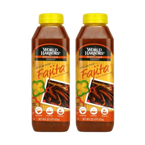 World Harbors Jamaican Jerk Sauce Sweet & Spicy Marinade for Jamaican Jerky Seasoning Chicken, Sirloin, Shrimp Jerk Seasoning Jamaican Style - Flavors for Dipping, Glazing 16 oz (Pack of 2)