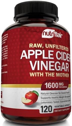 Apple Cider Vinegar Capsules with The Mother - 120 Vegan ACV Pills - Best Supplement for Healthy Weight Loss, Diet, Keto, Digestion, Detox