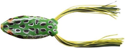 BOOYAH Poppin' Pad Crasher Topwater Bass Fishing Hollow Body Frog Lure with Weedless Hooks