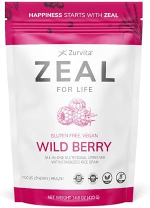 Zurvita - Zeal for Life Wild Berry Wellness Drink Mix - 420 g | Contains Vitamins, Minerals, Antioxidants, Plant Nutrients, Digestive Enzymes, And Phytonutrients For Daily Nutrition