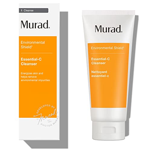 Murad Essential-C Facial Cleanser - Vitamin C | Gentle foaming gel face wash with Vitamin C, Vitamin E, Vitamin A, Allantoin & Panthenol cleanses, nourishes and hydrates