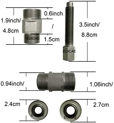 EUICAE Adjustable Wrench Clutch, Stainless Steel, 11.8in Length, Suitable for Different Distances and Sizes
