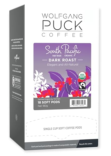 Wolfgang PuckCoffee, Caramel Cream, 9.5 Gram Soft Pods, 18 Count (Pack of 1)