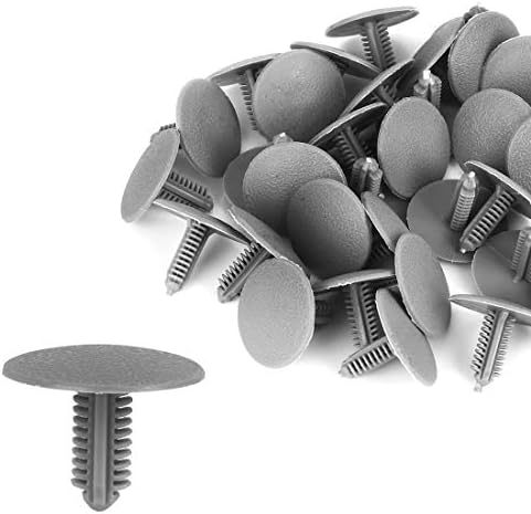 X AUTOHAUX 40pcs 6mm Hole Dia Plastic Bolt Rivets Fastener Mudguard Bumper Retainer Clips Gray