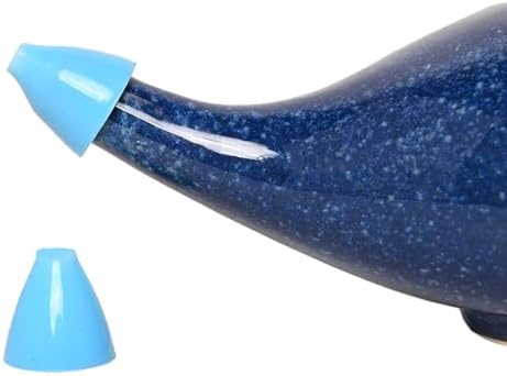 Ceramic Neti Pot Sinus Rinse Nasal Wash with Salt, Dishwasher Safe, 225 Ml. Capacity (Blue Dapple)