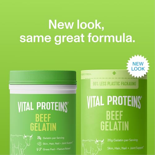 Vital Proteins Beef Gelatin Powder - Grass-Fed 16.4 oz | Grass-Fed Beef Gelatin, Supports Culinary & Baking Applications, Unflavored, 23 Servings