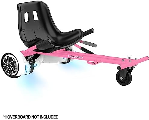 Hover-1 Buggy Hoverboard Attachment - Compatible with Most 6.5" & 8" Electric Hoverboards, Hand-Operated Rear Wheel Control, Adjustable Frame & Straps