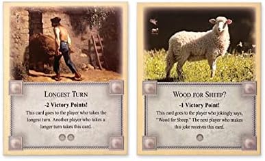 Longest Turn and Wood for Sheep Cards Compatible with Catan's Settlers of Catan 5th Edition, Seafarers, Cities and Knights and Catan Expansions