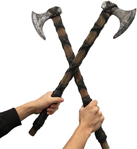 LarpGears Halloween Realistic Foam Viking Fake Axe Toy Great for LARP 25'' Length