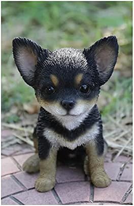 Hi-Line Gift Ltd Chihuahua Puppy Statue, Black/Brown