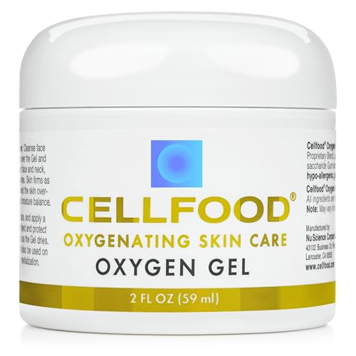 Cellfood Oxygen Gel, 2 fl oz - Nutrient Rich - Provides Moisture & Protection, Decreases Appearance of Fine Lines - Aloe Vera, Lavender Blossom Extract, Cellfood & Glycerine - Hypoallergenic, Non-GMO