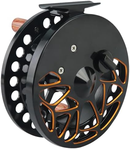Maxcatch Center Pin Floating Fishing Reel Aluminum CNC Machined Centerpin Reel 4 1/2 INCH 110MM (Black)