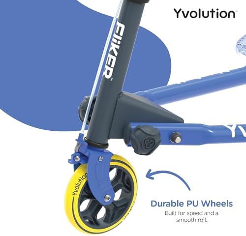 Yvolution Fliker A3 Drift Scooter, 3 Wheels Kids Wiggle Scooter, Foldable, Handbrake, Caster Wheels, for Boys and Girls Aged 7+ Years Old