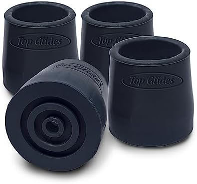 Steel-Reinforced Walker Glide Tips (Gray, 1 1/8")