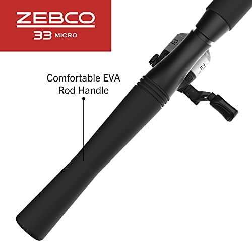 Zebco 33 Micro Spincast Reel and 2-Piece Fishing Rod Combo, 4.5-Foot Rod with Bonus Tackle Pack, QuickSet Anti-Reverse Fishing Reel with Bite Alert