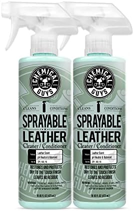 Chemical Guys, Sprayable Leather Cleaner & Conditioner in One Spray, 16 oz | One-step spray cleans and nourishes leather, vinyl and faux on seats, furniture and apparel, dirt lifts away