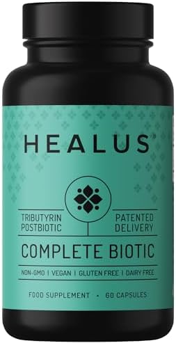 Healus Complete Biotic Postbiotic Tributyrin Supplement Butyrate Gut Health | Patented Delayed-Release Capsules