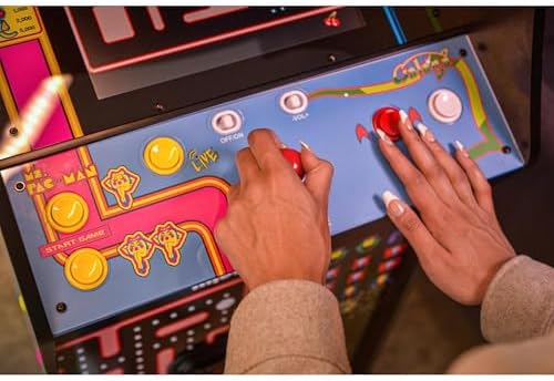 Arcade1Up Ms. Pac-Man Class of '81 Deluxe Arcade Machine Gaming Cabinet with 12 Retro Games, 17" LCD Screen and Real Feel Joysticks and Buttons