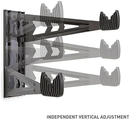 Feedback Sports Velo Wall Rack Bike Hangar Mount Storage, Adjustable Arms | Great for garage, apartment or shed storage; soft rubber contact points protect frames and supports bikes up to 70 lb