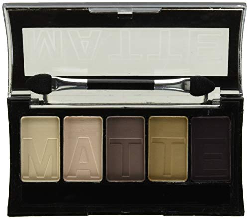 L.A. COLORS 5 Color Matte Eyeshadow Palette, Natural Linen CEM471