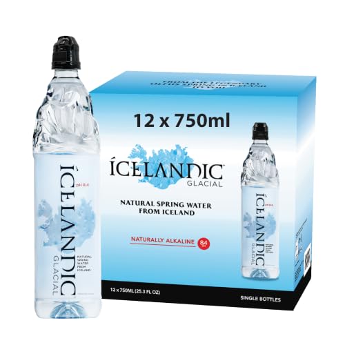Icelandic Glacial Natural Spring Alkaline Water, 16.9 Fl Oz (Pack of 24) | Natural Spring Alkaline Water