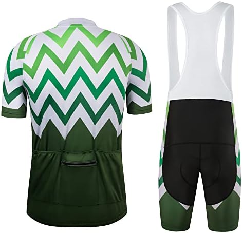 Coconut Ropamo CR Men's Cycling Jersey Set Road Bike Jersey Zipper Pocket Short Sleeves Cycling Kits Bib Shorts 3D Padded