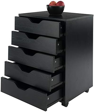 Winsome Halifax 5-Drawer Storage Cabinet, Black (20519)
