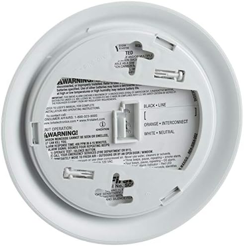 FIRST ALERT BRK SC9120B Hardwired Smoke and Carbon Monoxide (CO) Detector with Battery Backup, 1 Pack, White
