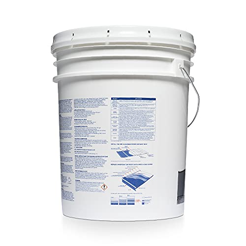 Ames Maximum Stretch - Waterproof Sealant Membrane - Perfect For Roofing, Repairs, Concrete, EPDM & Wood - Liquid Rubber Sealer - Up To 650% Elastic - Made in USA, White, 4.6 Gallon (Pack of 1)