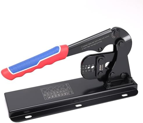 iCrimp Wire Rope Crimping Tool for Aluminum Loop Sleeve, Two Barrel Ferrule, Oval Sleeves, 3/64 in to 1/8 in, Swaging Tool Kit with Wire Rope Cutter