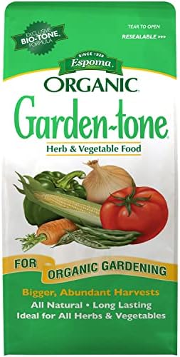 Espoma Organic Garden-Tone 3-4-4 Organic Fertilizer for Cool & Warm Season Vegetables and Herbs. Grow an Abundant Harvest of Nutritious and
