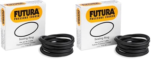 FUTURA Rubber Futura Sealing Ring For 3.5 Litre To 7 Litre Futura Pressure Cookers, Black, Standard (F10-16)