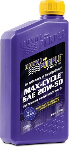 Royal Purple (06316-6PK Max-Cycle 20W-50 High Performance Synthetic Motorcycle Oil - 1 Quart, (Case of 6)
