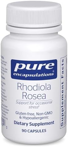 Pure Encapsulations Rhodiola Rosea - for Occasional Stress, Endurance & Fatigue Relief* - with Adaptogens - Gluten Free & Vegan - 90 Capsules | Hypoallergenic Supplement to Moderate Occasional Physical Stress and Discomfort*