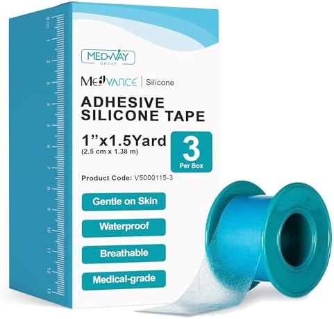 MedVance Silicone Adhesive Medical Tape, Scar Sheet,1" x5' (1 Pack)