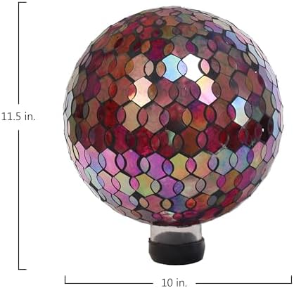 Echo Valley Products 8244 Helix Gazing Globe Outdoor Décor for Lawns and Gardens, Iridescent, 10 inches