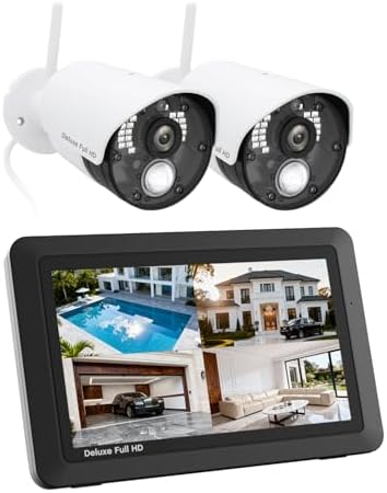 CasaCam Wireless Security Camera Air, 7 inch Monitor, 2 720p Cams, No Fees