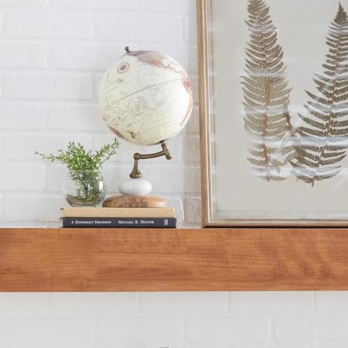 Deco 79 Contemporary Mango Wood Globe Globe, 8" x 8" x 14", Cream