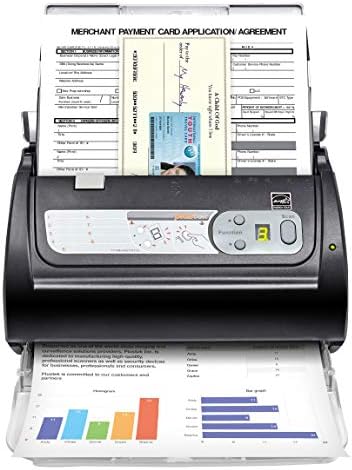Plustek PS188 High Speed Double-Sided Color Document Scanner, with Automatic Document Feeder (ADF), 30 Pages Per Minute