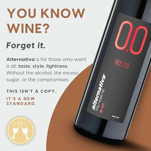 Princess Alternativa Dry Red Dealcoholized 0.0% – Non-Alcoholic Red Wine | Italian Dealcoholized Alcohol-Free Drink – Ideal for Celebrations and