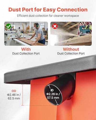 VEVOR Oscillating Spindle Sander, 2400RPM Benchtop Spindle Sander with 6 Sleeves (1/2"-3")