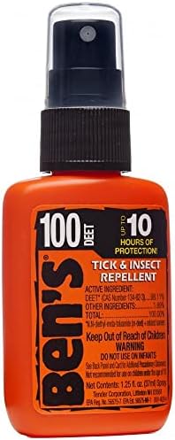 Ben's 100 DEET Tick & Insect Repellent Pump Spray, 3.4 fl oz, 2 Pack | Maximum Strength 100% DEET Formula Offers 10 Hours of Protection with No Alcohol or Other Additives for Adults & Children