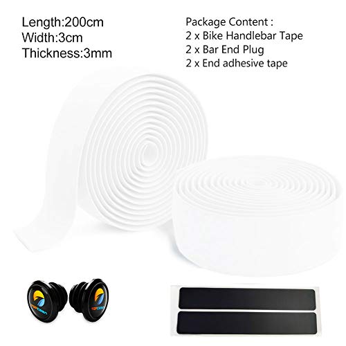 TOPCABIN® Camouflage Series Comfort Gel Road Bike Handlebar Tape Bike Bar Tape with Reflective Bar Plugs