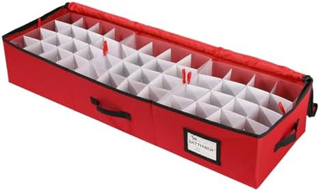 Sattiyrch Christmas Ornament Storage Box,Box Contributes Slots for 128 Holiday Ornaments 3-Inch