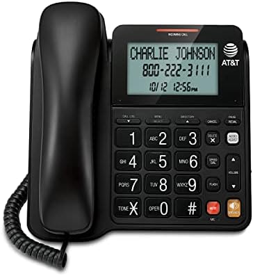 AT&T CL4940 Corded Phone with Digital Answering System, Caller ID, Large Tilt Display
