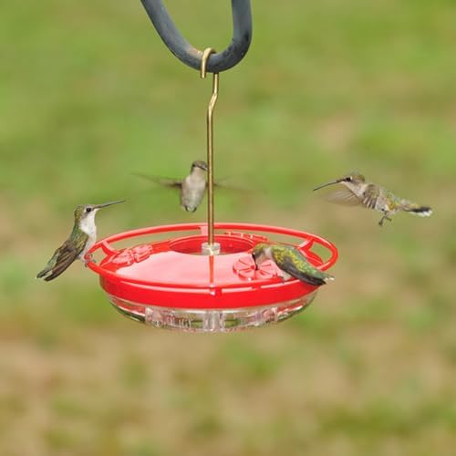 Aspects 430 Hummzinger Highview Mini Hummingbird Feeder, Red/Clear, 8 oz