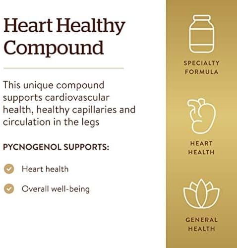 Solgar Pycnogenol 100 mg, 30 Vegetable Capsules - Antioxidant Protection | Healthy Leg & Vein Support, Non-GMO, Vegan, Gluten Free, Dairy Free